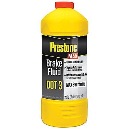 DOT 3 Brake Fluid: MAX Synthetic, Highest Grade, Superior Protection, 100k miles, 32 oz.