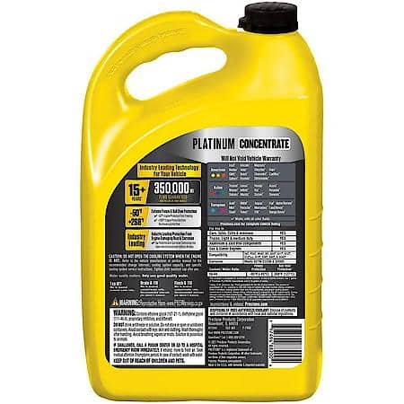 Antifreeze and Coolant: Concentrate, Universal Platinum, Protects Against Corrosion, 1 Gallon