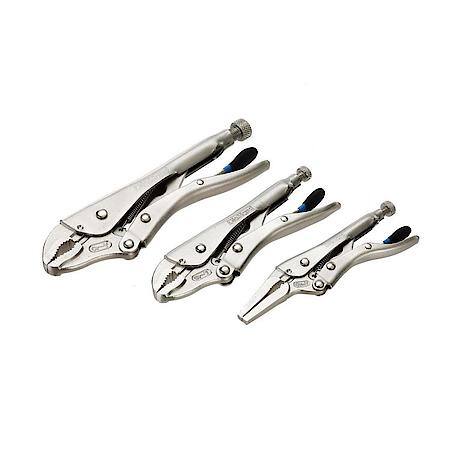 Locking Pliers Set: Strong Grip for Automotive Repairs, 3-Piece