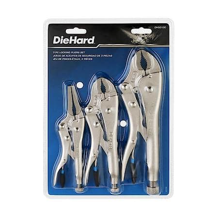 Locking Pliers Set: Strong Grip for Automotive Repairs, 3-Piece