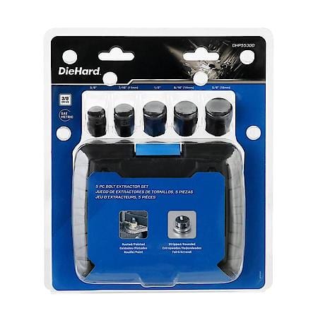 3/8 in. Drive Bolt Extractor Set: Removes Stripped and Broken Fasteners