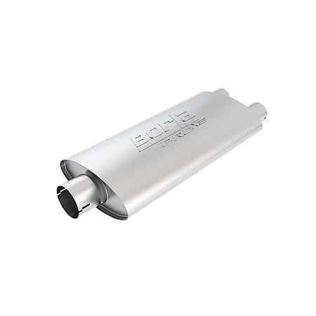 ProXS Muffler: Universal FIt, Stainless Steel, 24"L, 3" Inlet, 2.25" Outlet, Oval