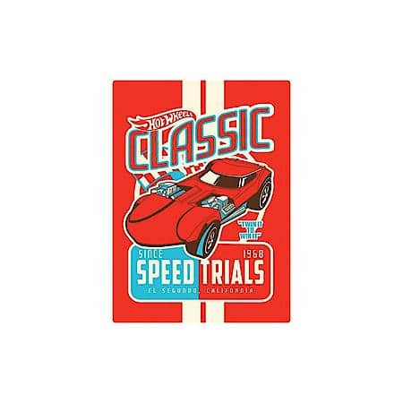 Hot Wheels Classic Speed Trials - Embossed Metal Sign