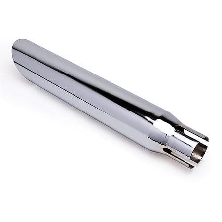 Chrome Plated Exhaust Tip: Universal, 2.25" ID x 2.875" OD x 18" L