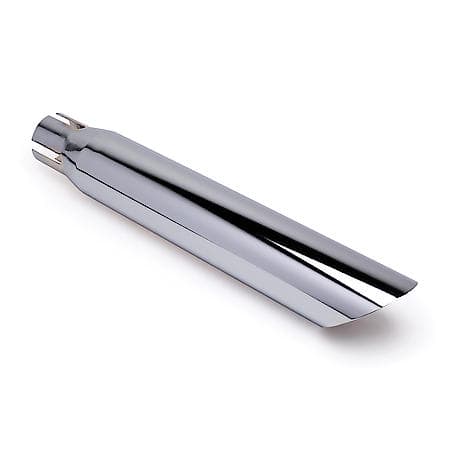 Chrome Plated Exhaust Tip: Universal, 2.25" ID x 2.875" OD x 18" L