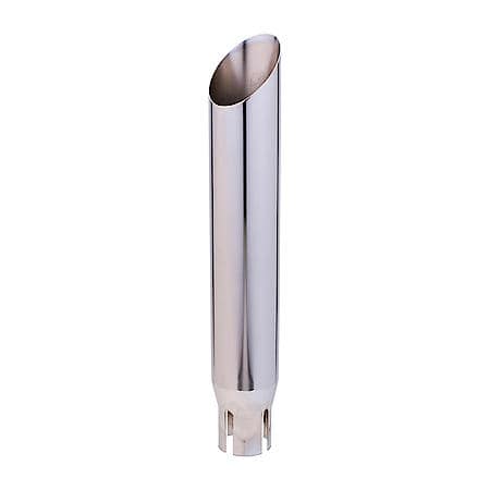 Chrome Plated Exhaust Tip: Universal, 2.25" ID x 2.875" OD x 18" L