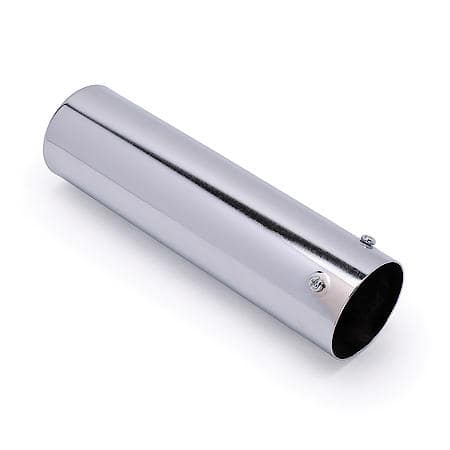 Chrome Plated Exhaust Tip: Universal, 2.375" ID x 2.375" OD x 9" L