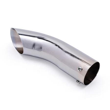 Chrome Plated Exhaust Tip: Universal, 2.125" ID x 2.125" OD x 9" L