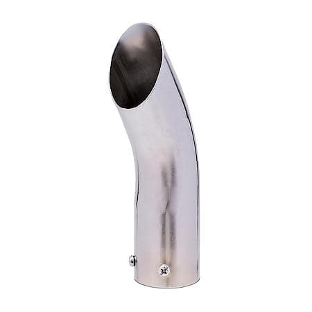 Chrome Plated Exhaust Tip: Universal, 2.125" ID x 2.125" OD x 9" L