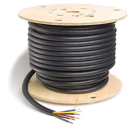 Trailer Cable, Pvc, 7 Cond, 6/14 & 1/12 Ga, 50' Spool