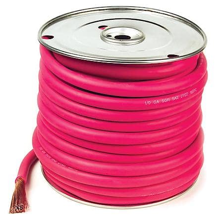Battery Cable - Red, 4 GA, 25' Spool