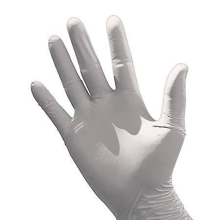 White Heavy Duty Latex Disposable Gloves: 8 Mil, Powder Free, Large, 10 Count