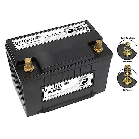 FleetLite Starting/Deep Cycle Lithium Battery: 34 Group Size, 1080 CCA, 1950 CA, 145 Min Reserve Cap