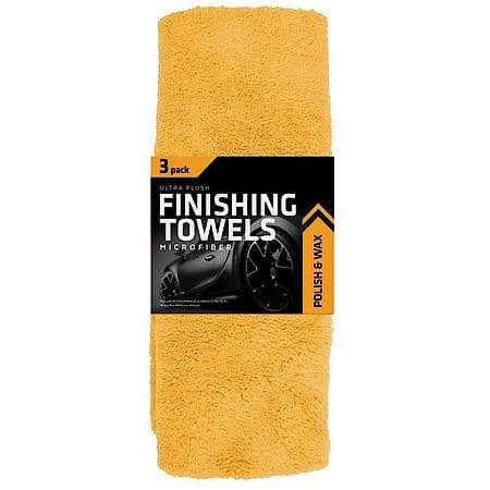 Ultra Plush Microfiber Finishing Towels : 16" x 16", 3 Pack