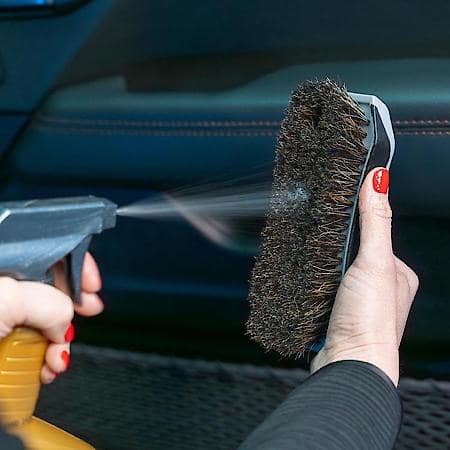 Leather Cleaning Detail Brush, Made with Premium Horse Hair