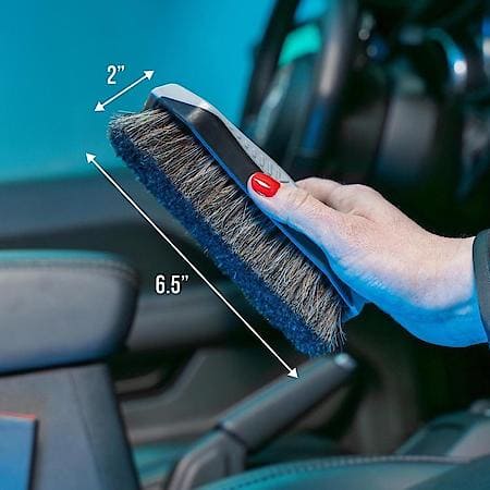Leather Cleaning Detail Brush, Made with Premium Horse Hair