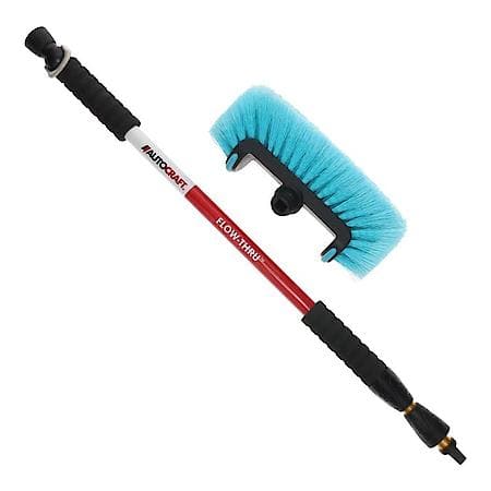10" Flow-Thru Vehicle Wash Brush : Extendable Wash Brush