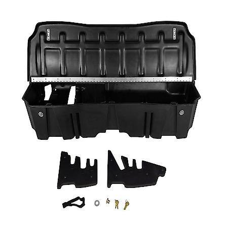Under Rear Seat, 1 Compartment, Black, Heavy Duty Polyethylene, With Lid