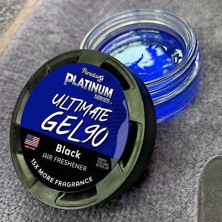 Platinum Series Ultimate Gel 90 Glass Jar Air Freshener: Black Scent, 1 Oz
