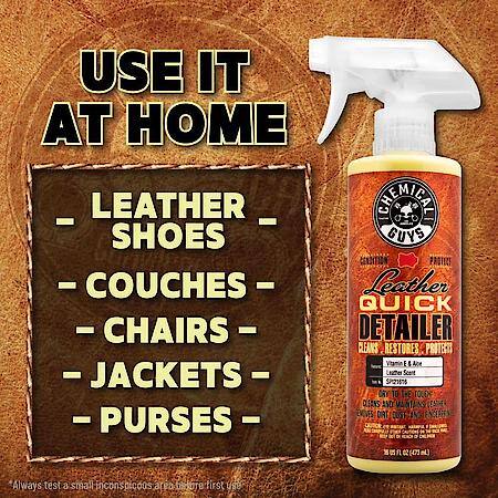 Leather Quick Detailer, Cleans, Restores, Protects, 16 oz.
