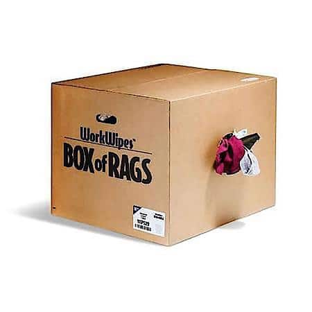 WorkWipes Reclaimed Colored T-Shirt in Box, 50 lb/box