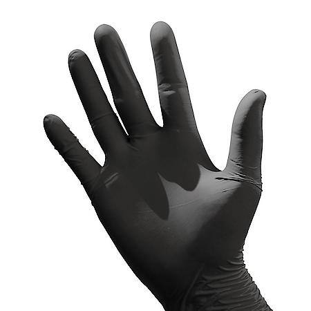 Black Nitrile Disposable Gloves: 5 Mil, Latex & Powder Free, Medium, 100 Count