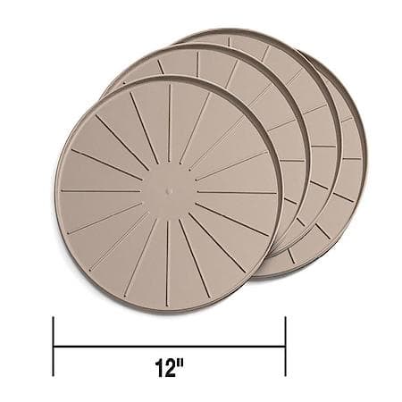 12 Inch Diameter, Round, Terra Cotta, Thermoplastic Elastomer (Tpe), Set Of 4