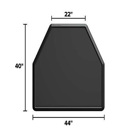40 Inch Length X 44 Inch Width Back X 22 Inch Width Front, Trapezoid, Black, Tpe