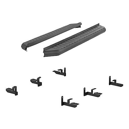 AeroTread 5" x 73" Black Stainless Running Boards, Select Nissan Pathfinder