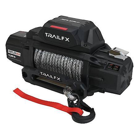 Vehicle Mount, Vehicle Recovery Winch, 12V, 12000Lb Line Pull, 94'Synthetic Rope