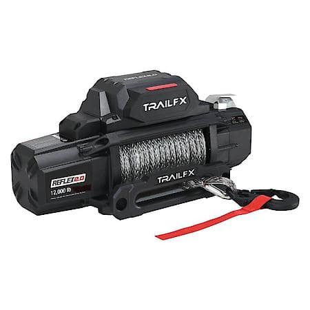 Vehicle Mount, Vehicle Recovery Winch, 12V, 12000Lb Line Pull, 94'Synthetic Rope