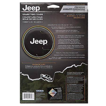 Spare Tire Cover, Jeep: Premium Jeep Tire Cover, Black with White Lettering