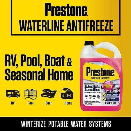 Antifreeze and Coolant: Concentrate, Waterline/RV, Protects Against Corrosion and Rust, 1 Gallon