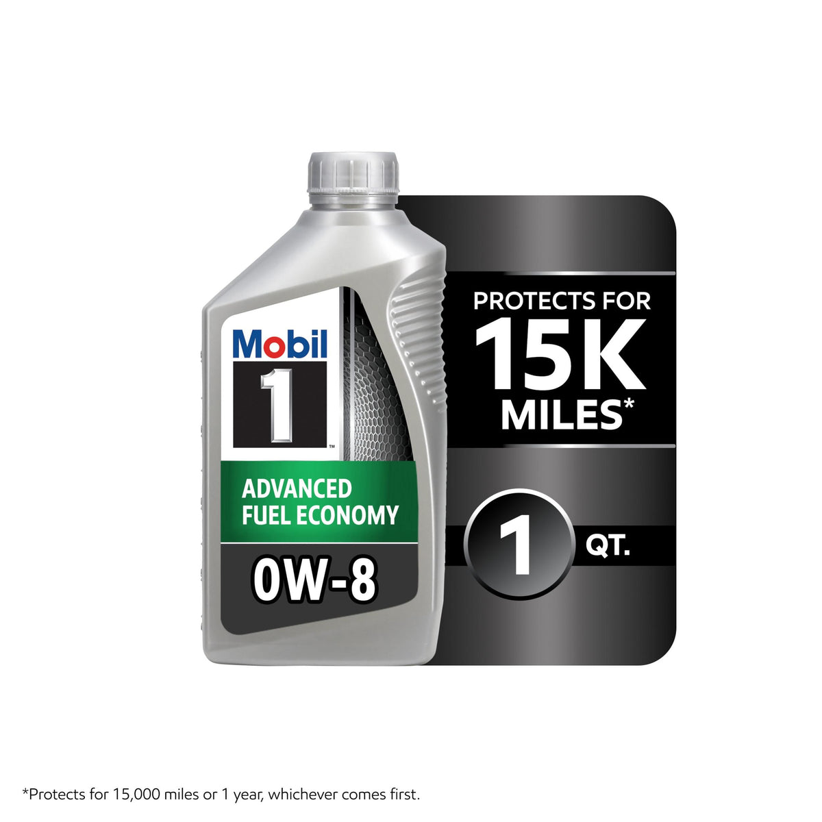 Mobil 1 Full Synthetic 0W-8 Motor Oil 1 Quart 127876