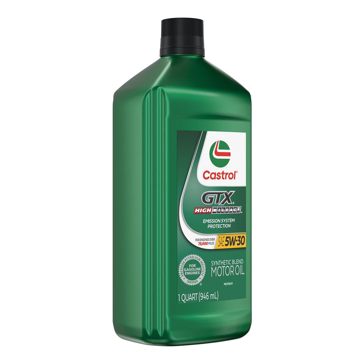Castrol GTX High Mileage Synthetic Blend 5W-30 Motor Oil 1 Quart 149D6A