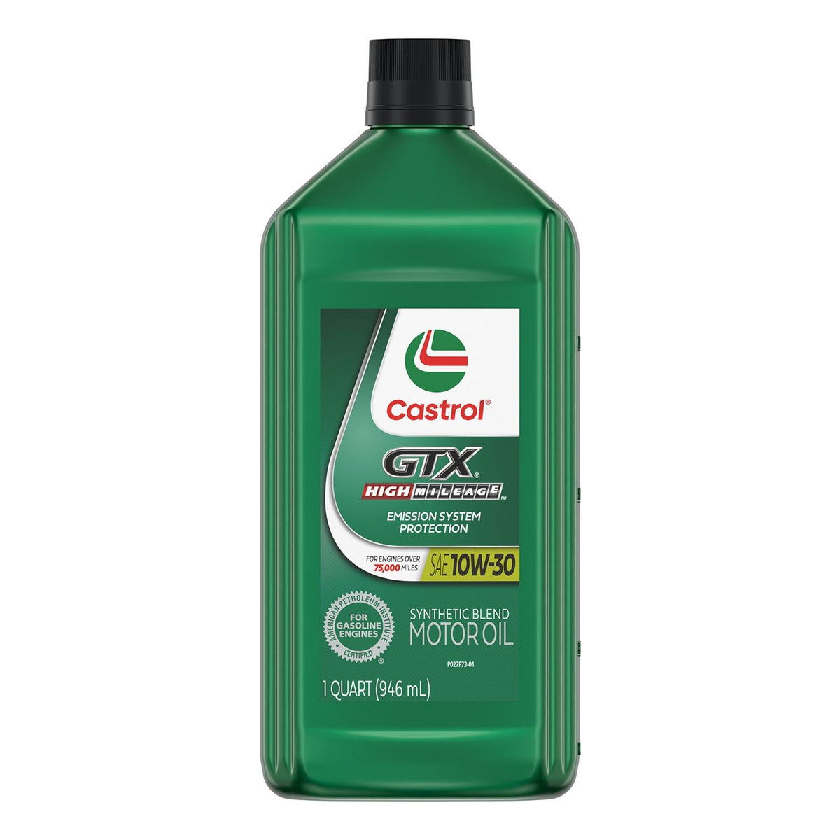 Castrol GTX High Mileage Synthetic Blend 10W-30 Motor Oil 1 Quart 149D6C
