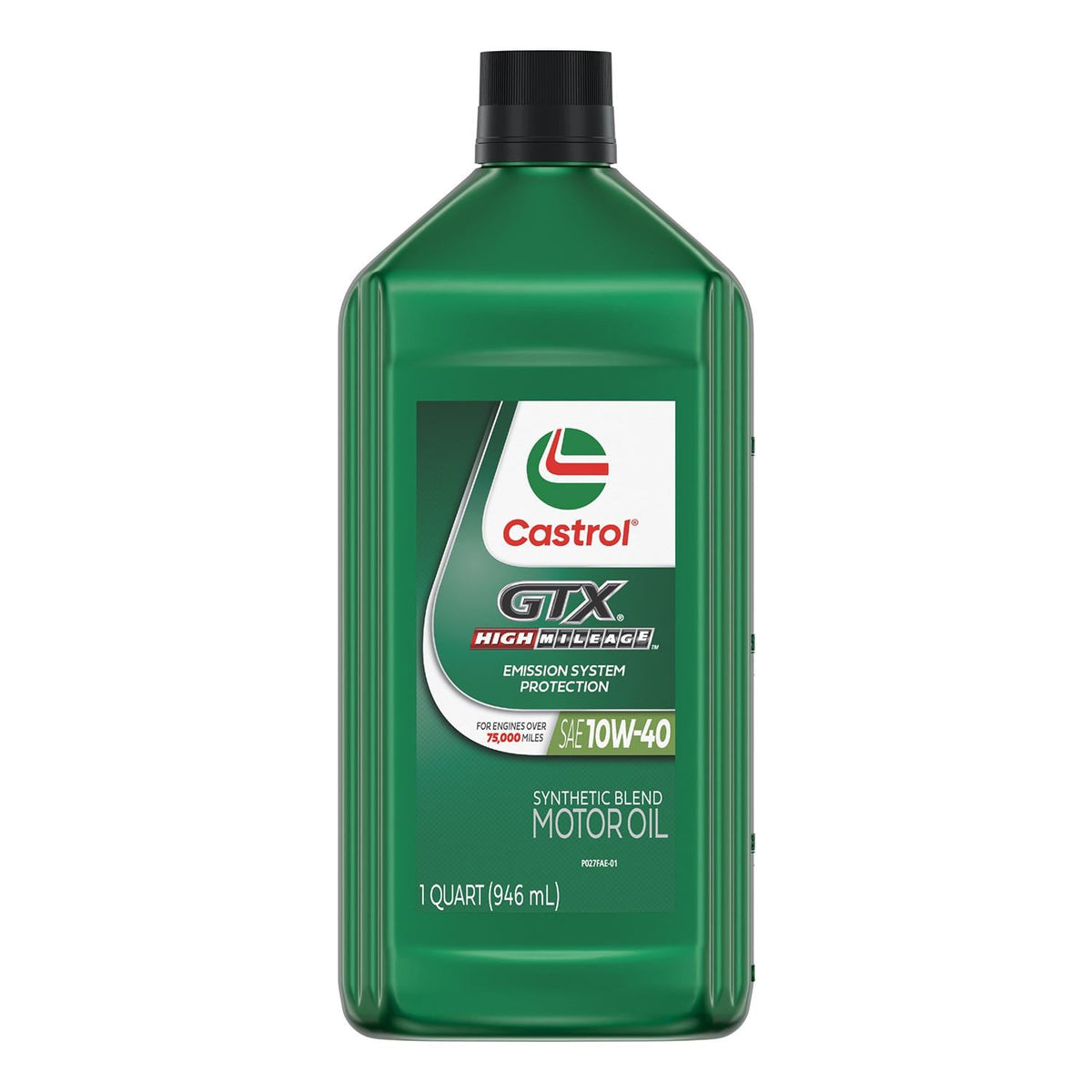 Castrol GTX High Mileage Synthetic Blend 10W-40 Motor Oil 1 Quart 149D7B