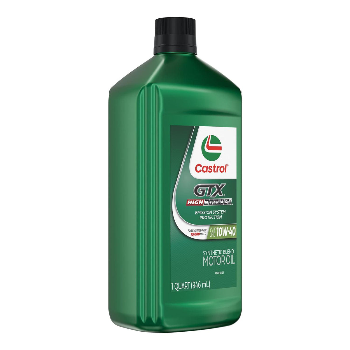 Castrol GTX High Mileage Synthetic Blend 10W-40 Motor Oil 1 Quart 149D7B