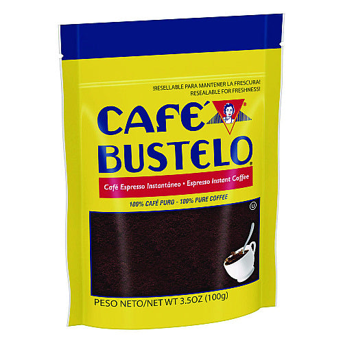 Folgers Cafe Bustelo Instant Coffee, Espresso, 3.5 oz Packet, 24/Carton