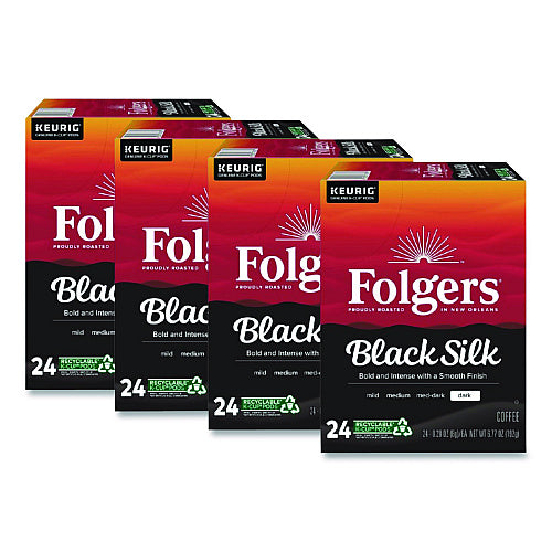 Folgers Gourmet Selections Black Silk Coffee K-Cups, 96/Carton