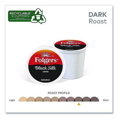 Folgers Gourmet Selections Black Silk Coffee K-Cups, 96/Carton