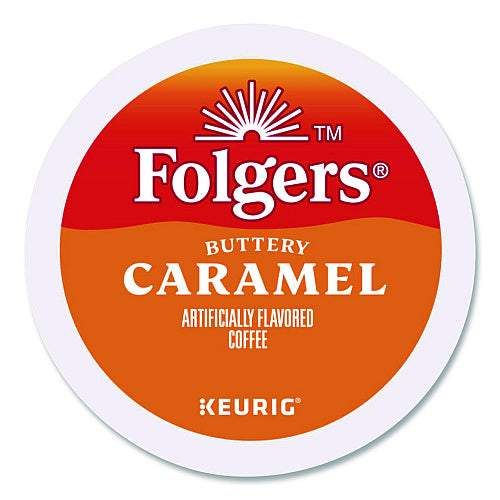 Folgers Buttery Caramel Coffee K-Cups, 96/Carton