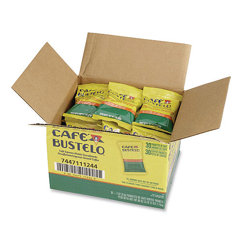 Cafe Bustelo Decaffeinated Espresso Ground Coffee, 2 oz Fraction Pack, 30/Carton
