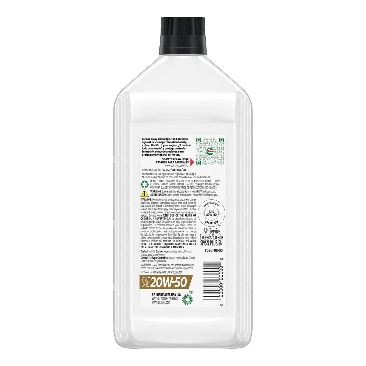 Castrol GTX Conventional 20W-50 Motor Oil 1 Quart 151A8E