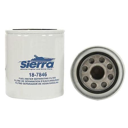 Fuel Water Separating Filter, 21 Micron, Thread Pitch 1"-12, Size 4.3" H