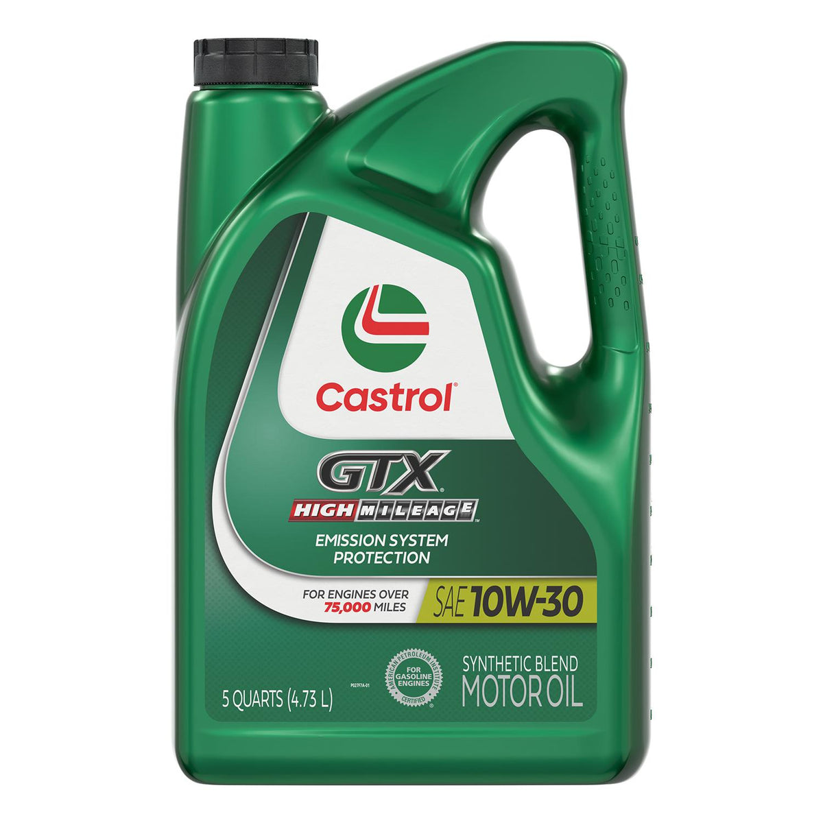 Castrol GTX High Mileage Synthetic Blend 10W-30 Motor Oil 5 Quart 1597B0