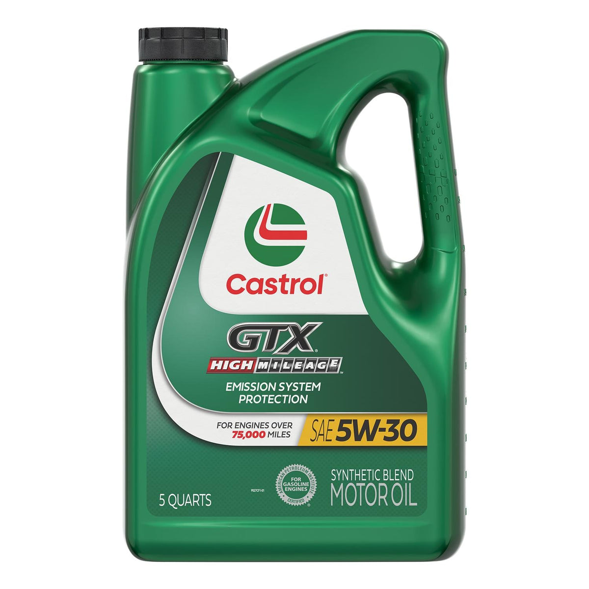 Castrol GTX High Mileage Synthetic Blend 5W-30 Motor Oil 5 Quart 15980E