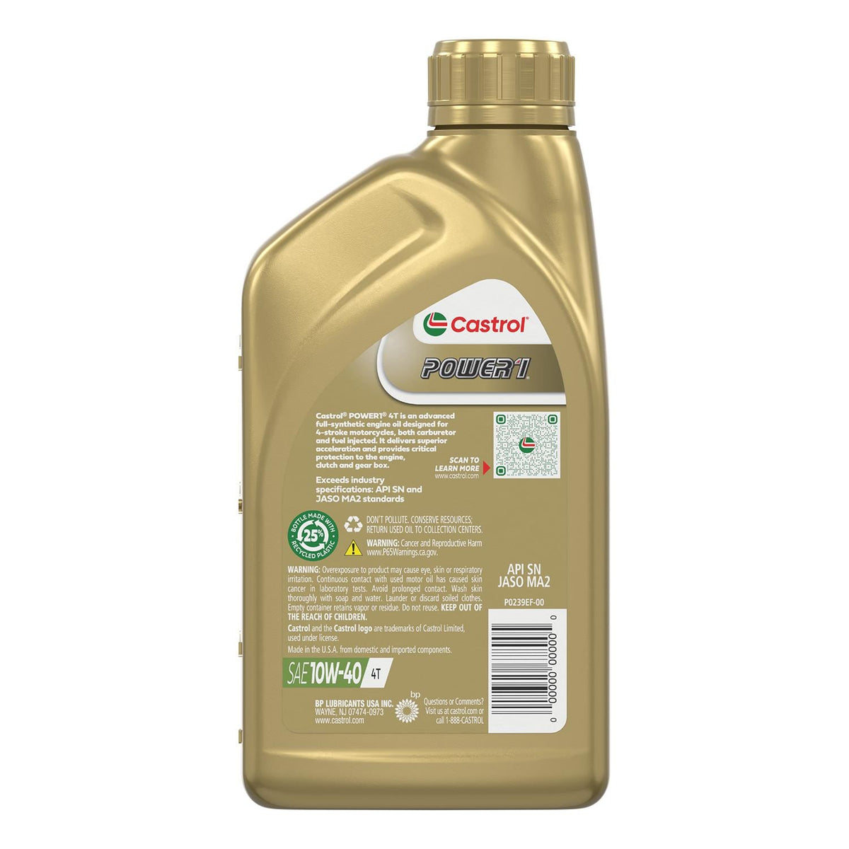 Castrol MCO Full Synthetic 10W-40 Motor Oil 1 Quart 159DA7