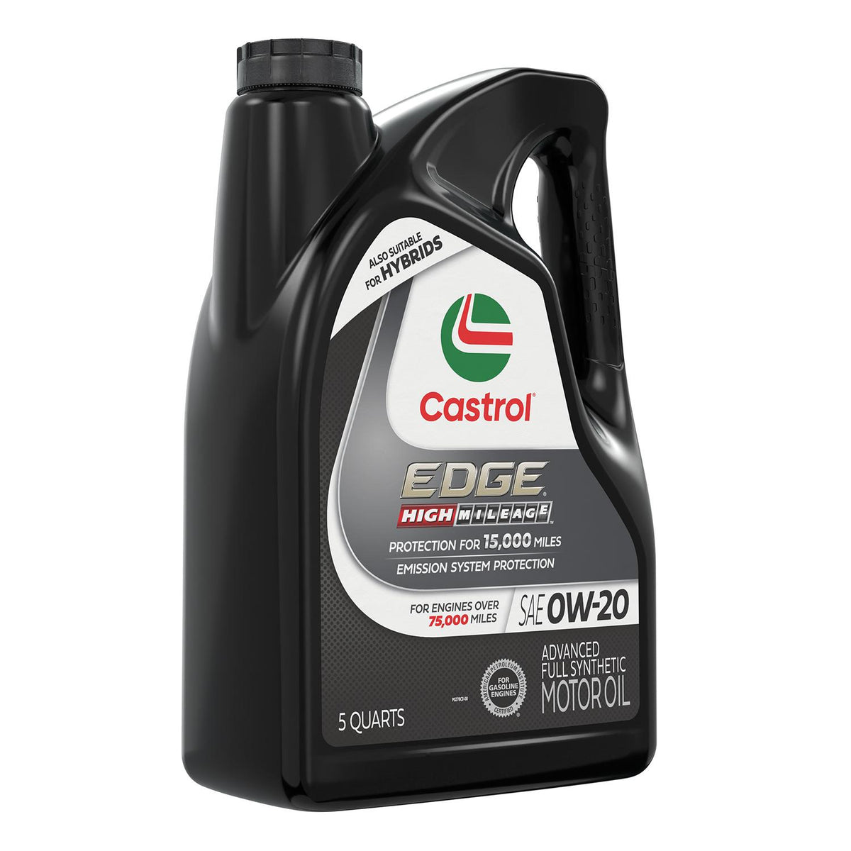 Castrol EDGE High Mileage Full Synthetic 0W-20 Motor Oil 5 Quart 15B0D2