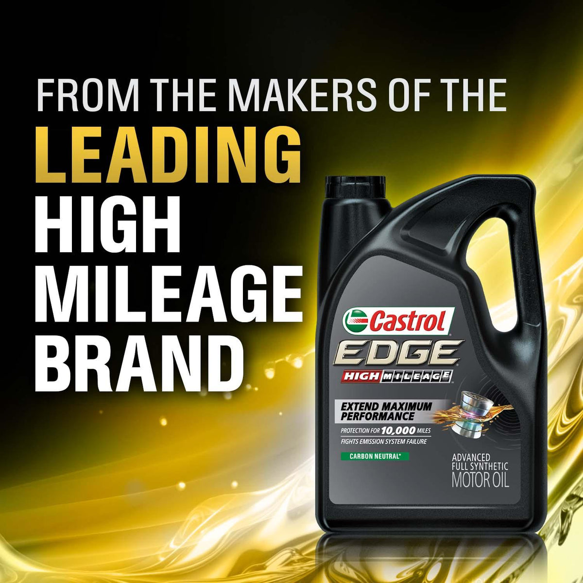 Castrol EDGE High Mileage Full Synthetic 0W-20 Motor Oil 5 Quart 15B0D2